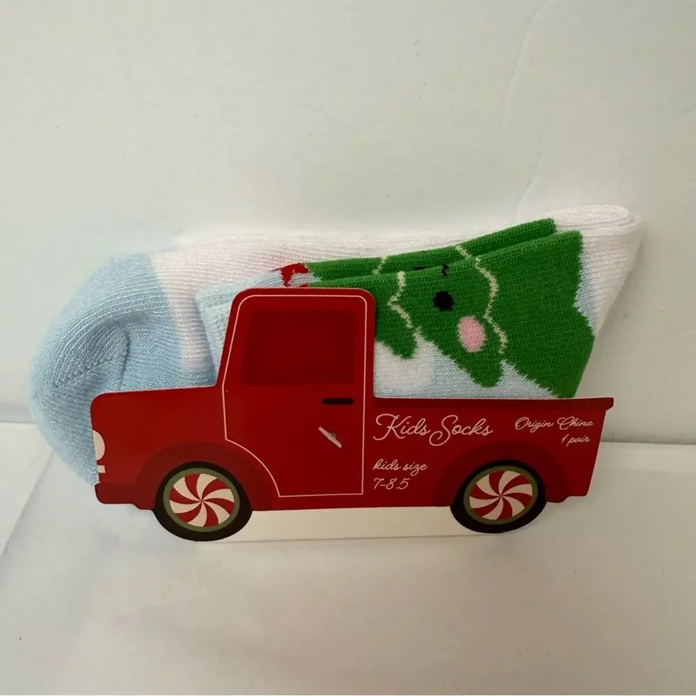 Kids Holiday Socks Christmas Truck Size 7–8.5 NWT Target